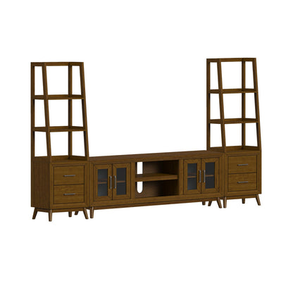 Picket House Furnishings - Veronica 5PC Entertainment Unit With 70" TV Console in Walnut - LA-16550-5-TV2-5PC view 1
