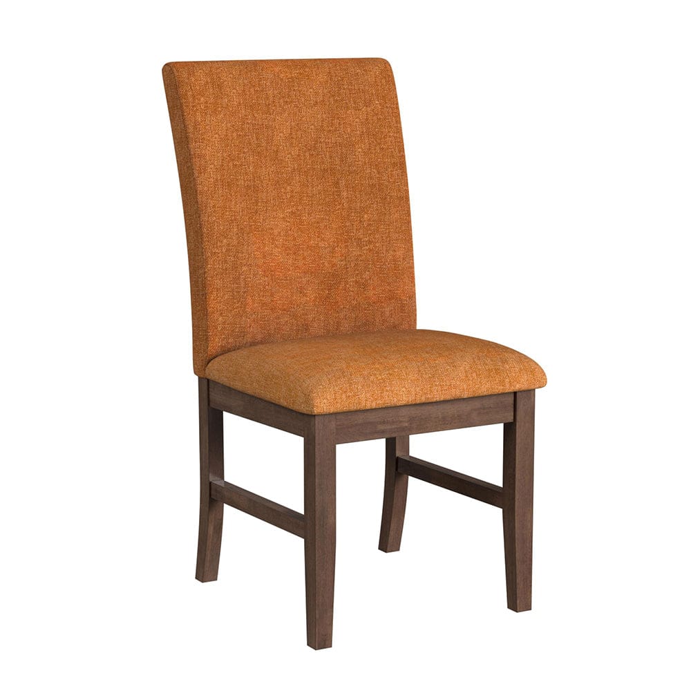 Picket House Furnishings -  Veronica 5PC Standard Height Dining Set in Walnut-Rectangular Table and Four Orange Fabric Chairs - D-16550-5-DT1-SCR-5PC view 3