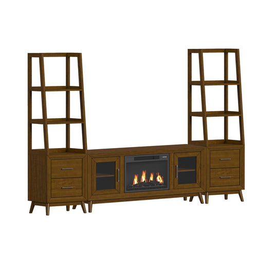 Picket House Furnishings - Veronica 6PC Entertainment Unit With 60" TV Console in Walnut - LA-16550-5-TV1-6PC view 1