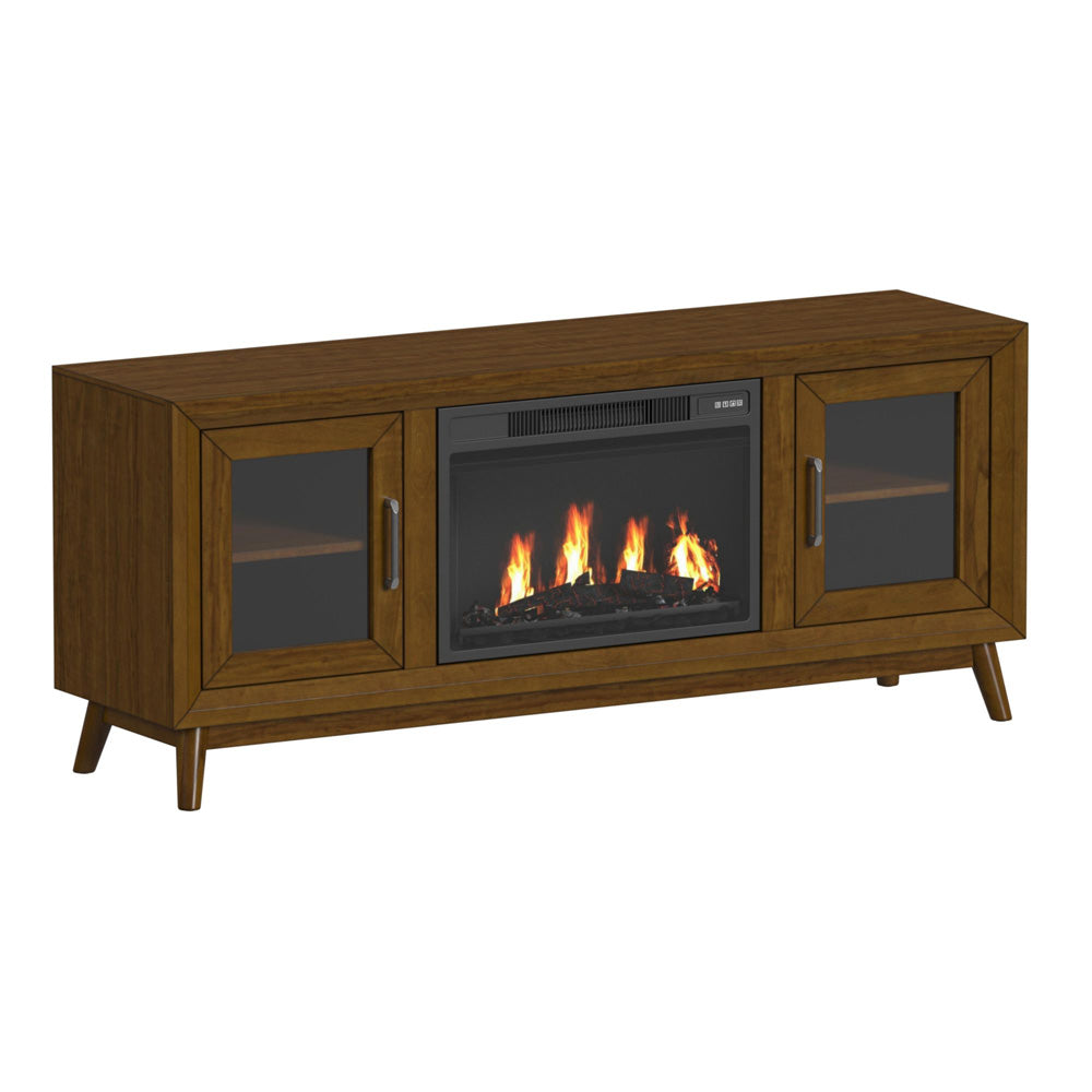 Picket House Furnishings - Veronica 6PC Entertainment Unit With 60" TV Console in Walnut - LA-16550-5-TV1-6PC view 2