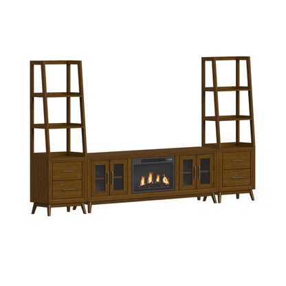 Picket House Furnishings - Veronica 6PC Entertainment Unit With 70" TV Console in Walnut - LA-16550-5-TV2-6PC view 1