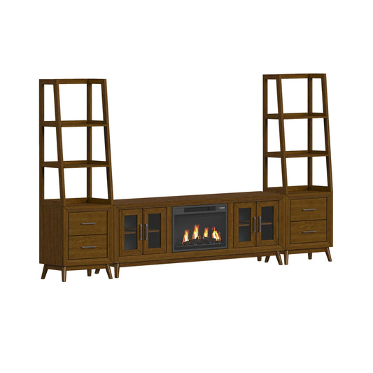 Picket House Furnishings - Veronica 6PC Entertainment Unit With 70" TV Console in Walnut - LA-16550-5-TV2-6PC view 1