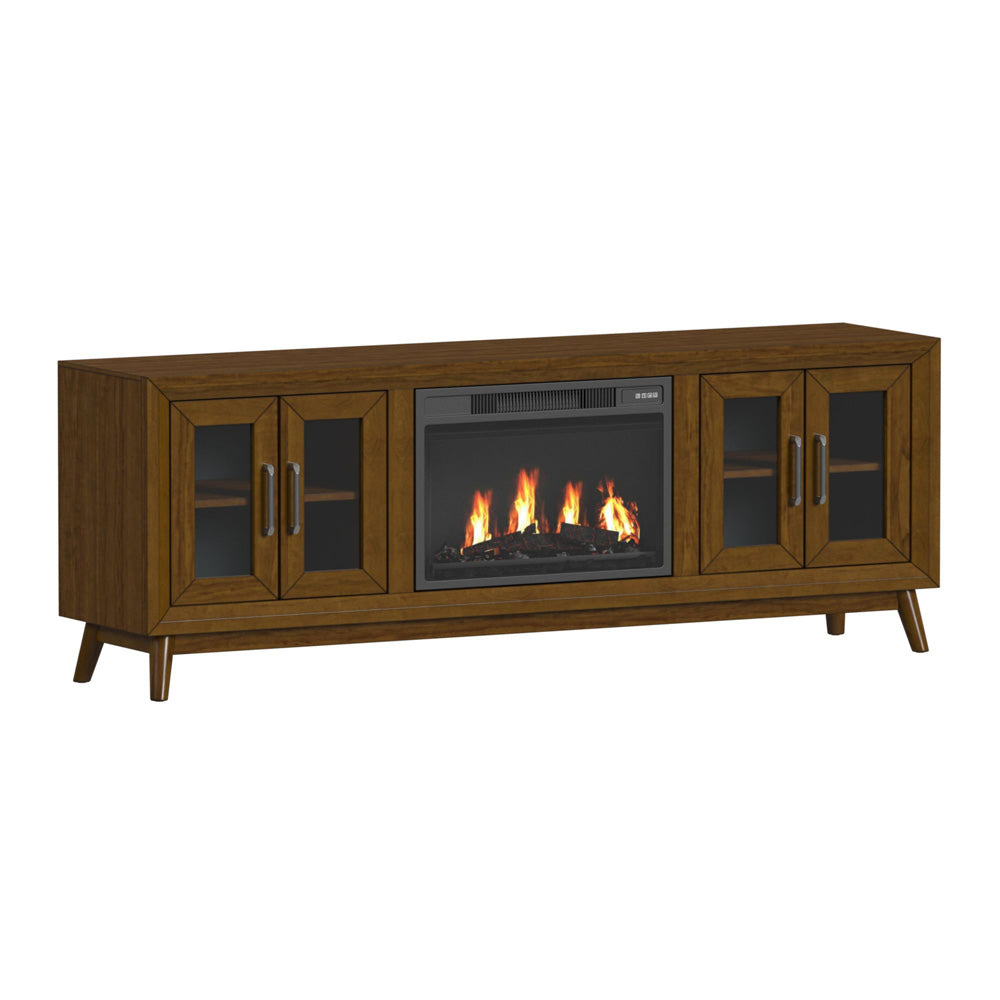Picket House Furnishings - Veronica 6PC Entertainment Unit With 70" TV Console in Walnut - LA-16550-5-TV2-6PC view 2