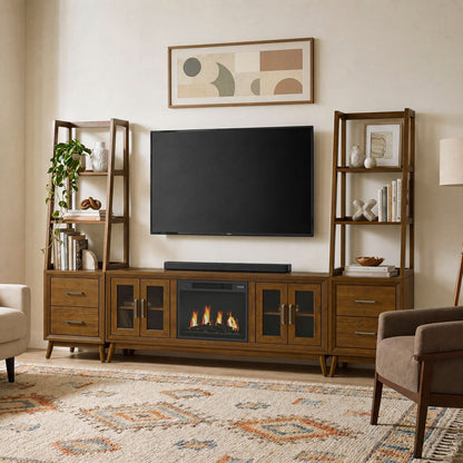Picket House Furnishings - Veronica 6PC Entertainment Unit With 70" TV Console in Walnut - LA-16550-5-TV2-6PC view 11