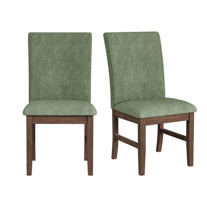 Picket House Furnishings -  Veronica Dining Side Chair with Avocado Fabric in Walnut Set of 2 - D-16550-5-SCA view 1