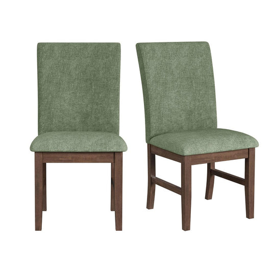 Picket House Furnishings -  Veronica Dining Side Chair with Avocado Fabric in Walnut Set of 2 - D-16550-5-SCA view 1