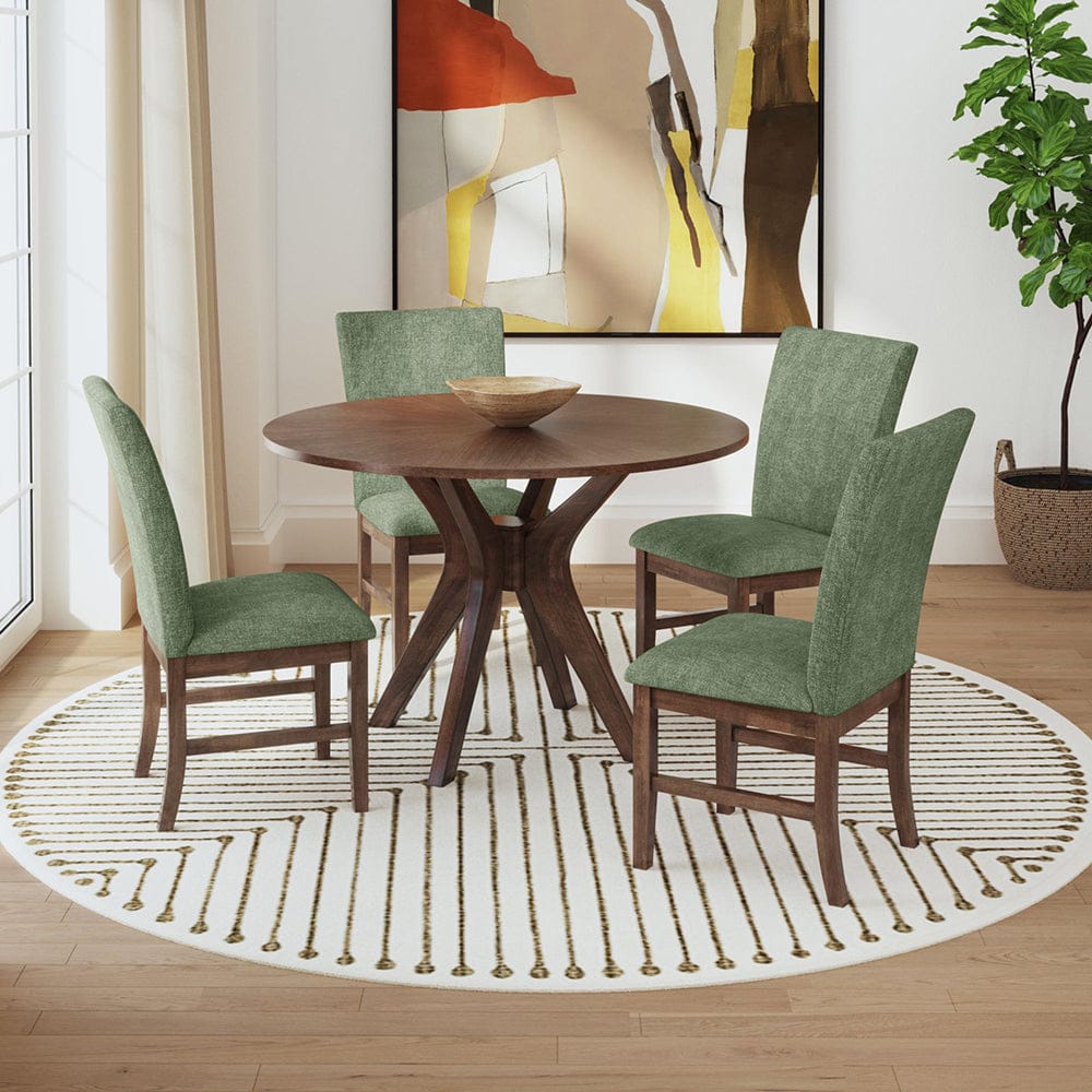 Picket House Furnishings -  Veronica Dining Side Chair with Avocado Fabric in Walnut Set of 2 - D-16550-5-SCA view 8