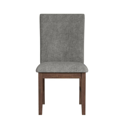 Picket House Furnishings -  Veronica Dining Side Chair with Dark Grey Fabric in Walnut Set of 2 - D-16550-5-SCS view 3