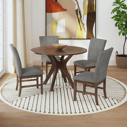 Picket House Furnishings -  Veronica Dining Side Chair with Dark Grey Fabric in Walnut Set of 2 - D-16550-5-SCS view 8