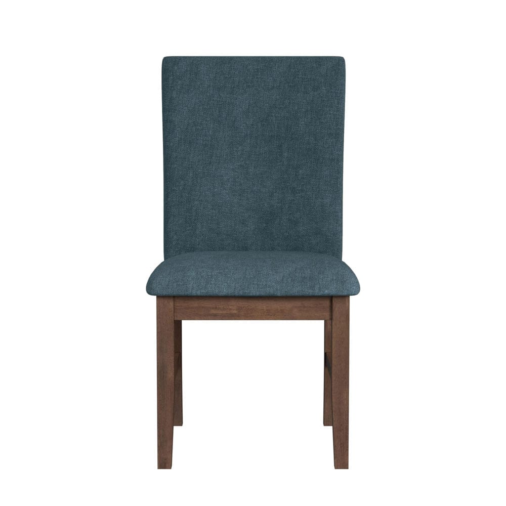 Picket House Furnishings -  Veronica Dining Side Chair with Denim Blue Fabric in Walnut Set of 2 - D-16550-5-SCB view 3
