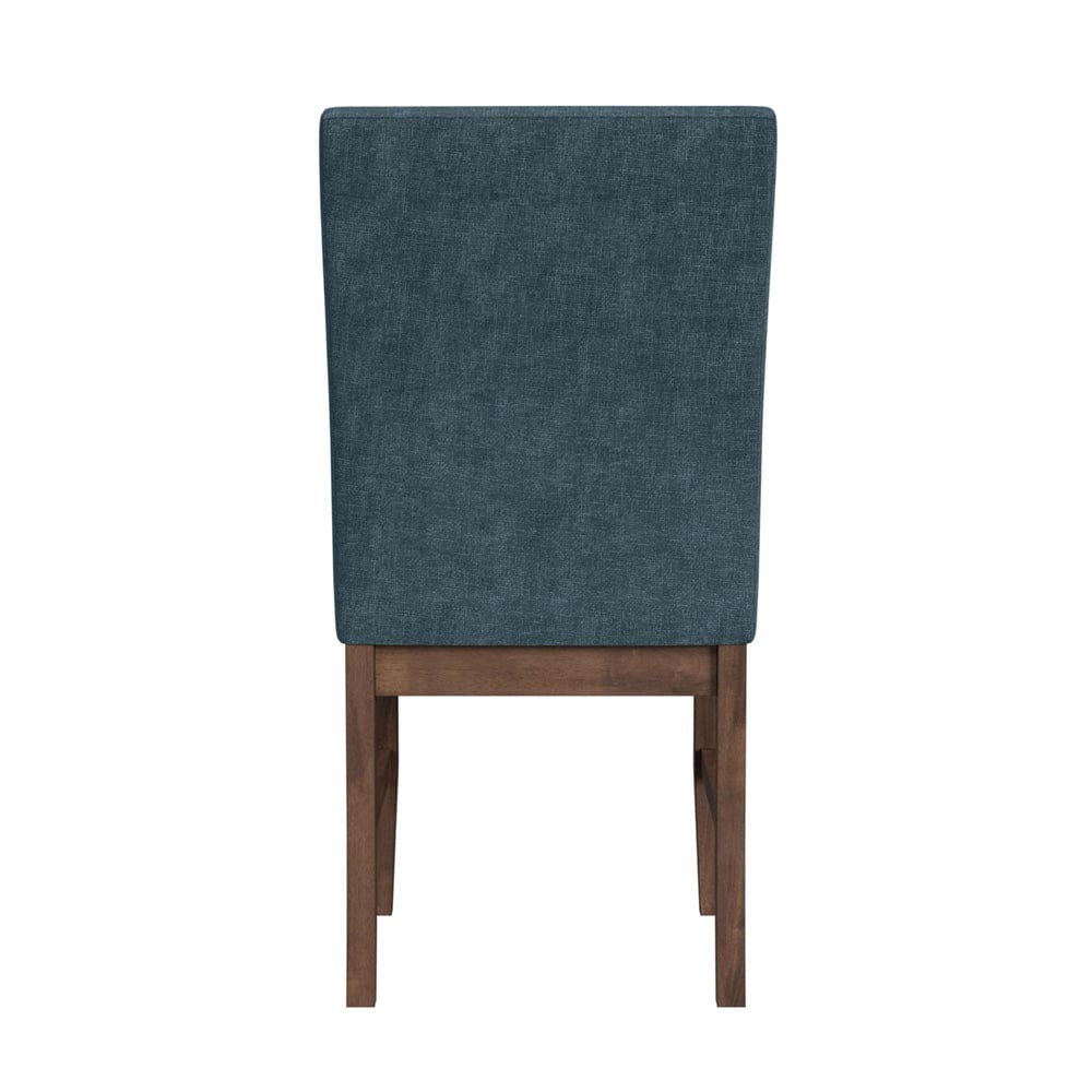 Picket House Furnishings -  Veronica Dining Side Chair with Denim Blue Fabric in Walnut Set of 2 - D-16550-5-SCB view 5