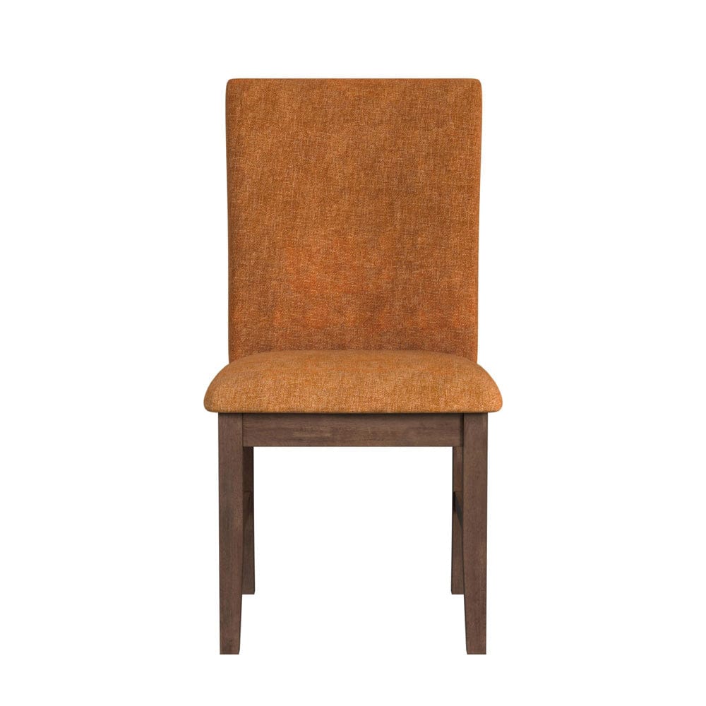 Picket House Furnishings -  Veronica Dining Side Chair with Orange Fabric in Walnut Set of 2 - D-16550-5-SCR view 3