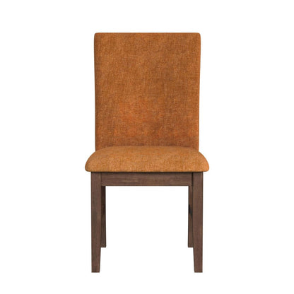 Picket House Furnishings -  Veronica Dining Side Chair with Orange Fabric in Walnut Set of 2 - D-16550-5-SCR view 3
