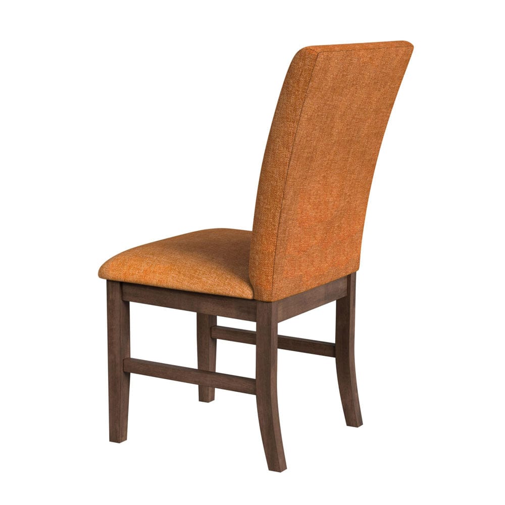 Picket House Furnishings -  Veronica Dining Side Chair with Orange Fabric in Walnut Set of 2 - D-16550-5-SCR view 4
