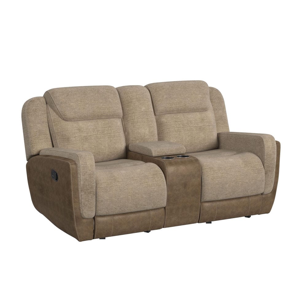 Picket House Furnishings - Viper  Motion Glider Loveseat with Console in Rancho Beige - U-11550-10530-287 view 1