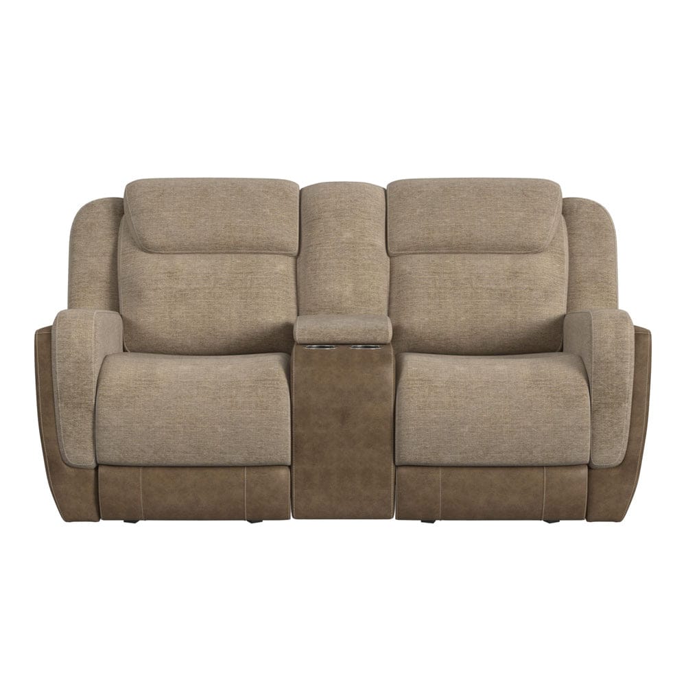 Picket House Furnishings - Viper  Motion Glider Loveseat with Console in Rancho Beige - U-11550-10530-287 view 2