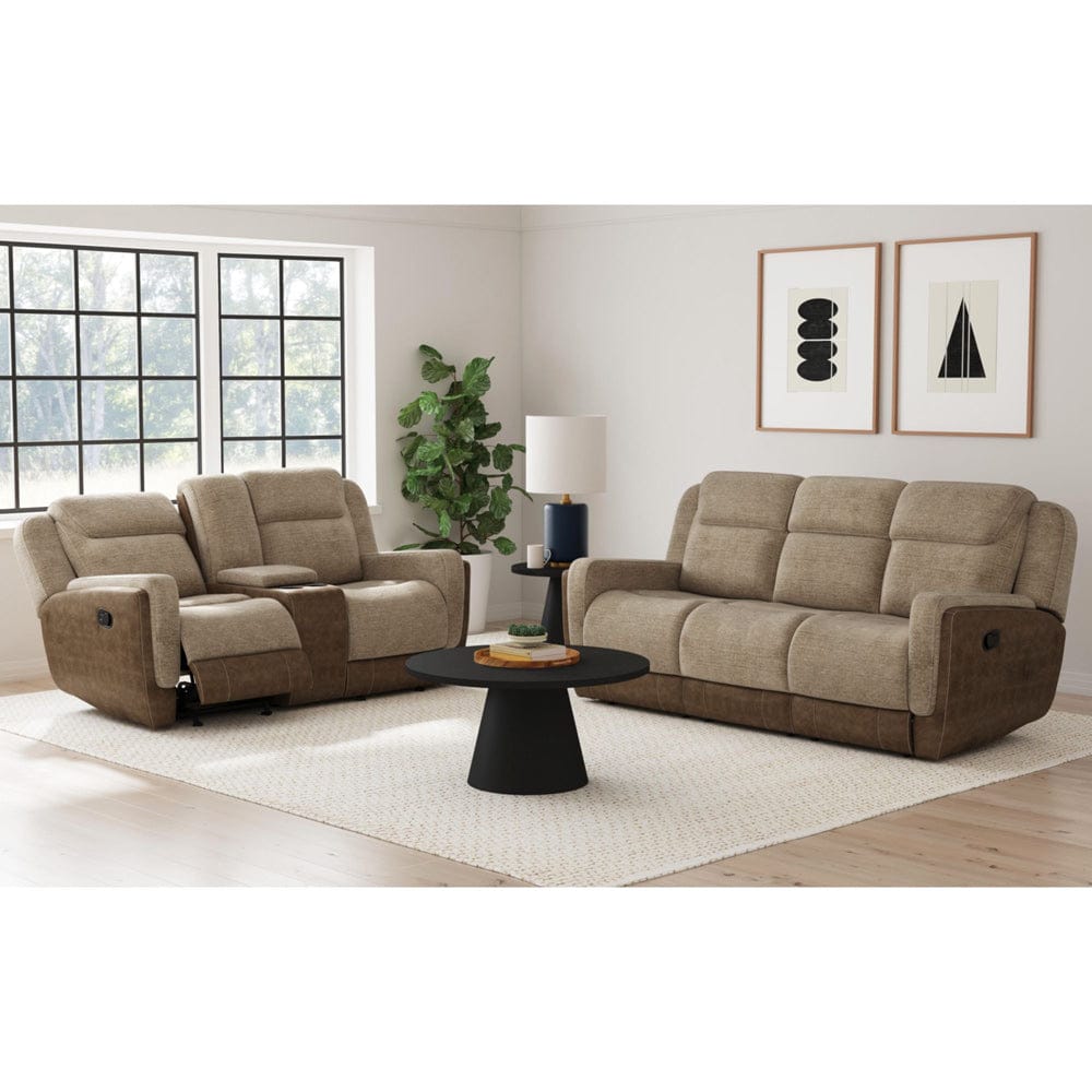 Picket House Furnishings - Viper  Motion Glider Loveseat with Console in Rancho Beige - U-11550-10530-287 view 4