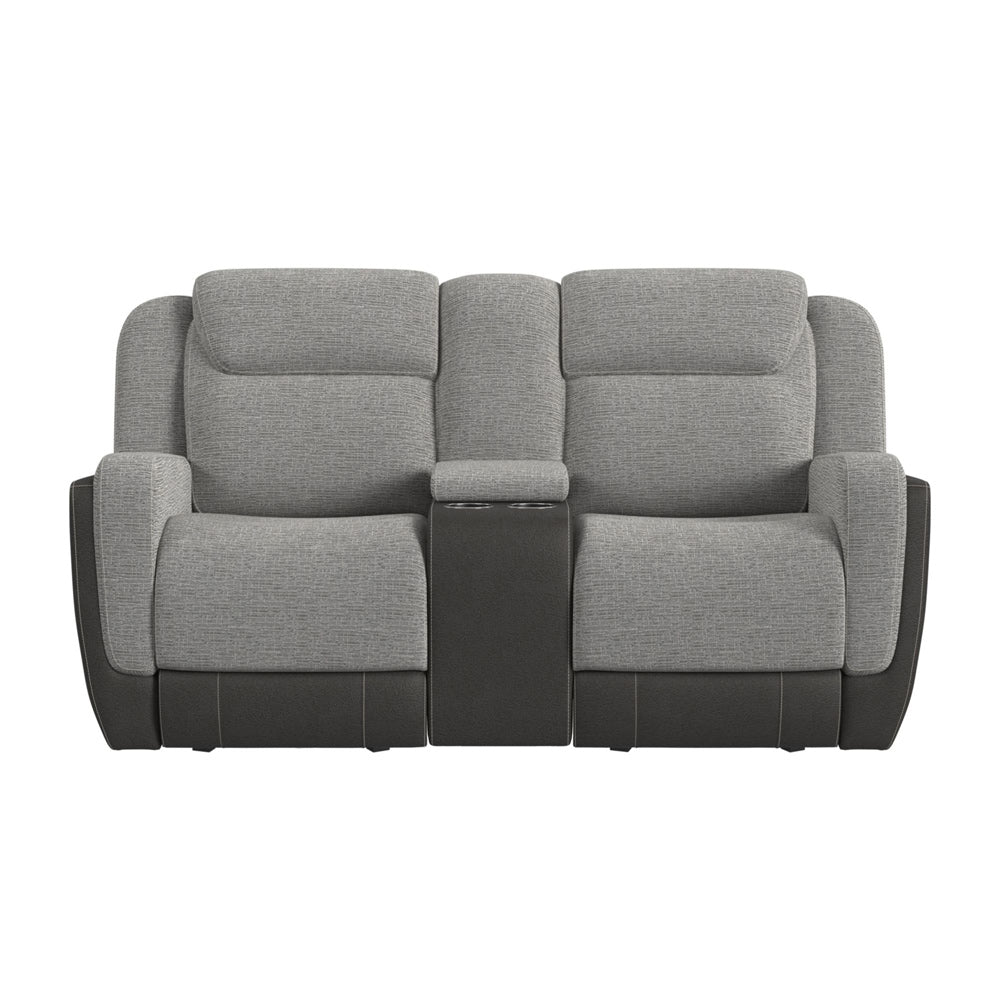 Picket House Furnishings - Viper  Motion Glider Loveseat with Console in Rancho Grey - U-11550-10531-287 view 2