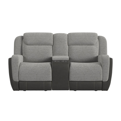 Picket House Furnishings - Viper  Motion Glider Loveseat with Console in Rancho Grey - U-11550-10531-287 view 2