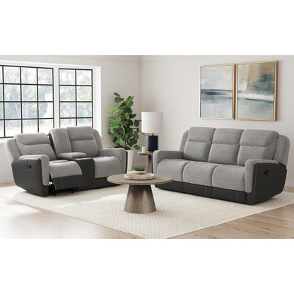 Picket House Furnishings - Viper  Motion Glider Loveseat with Console in Rancho Grey - U-11550-10531-287 view 4