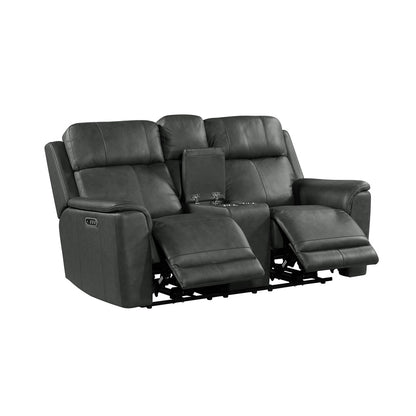 Picket House Furnishings - Walker 3PC Living Room Set in Aline Anthracite-Sofa, Loveseat & Recliner - U-16110-11431-3PC view 6