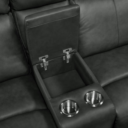 Picket House Furnishings - Walker 3PC Living Room Set in Aline Anthracite-Sofa, Loveseat & Recliner - U-16110-11431-3PC view 11