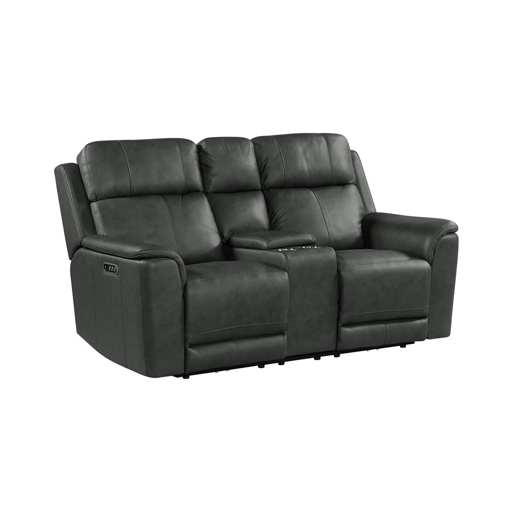 Picket House Furnishings - Walker P3 Loveseat with Console in Aline Anthracite - U-16110-11431-285PPP view 1