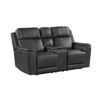Picket House Furnishings - Walker P3 Loveseat with Console in Aline Anthracite - U-16110-11431-285PPP view 1