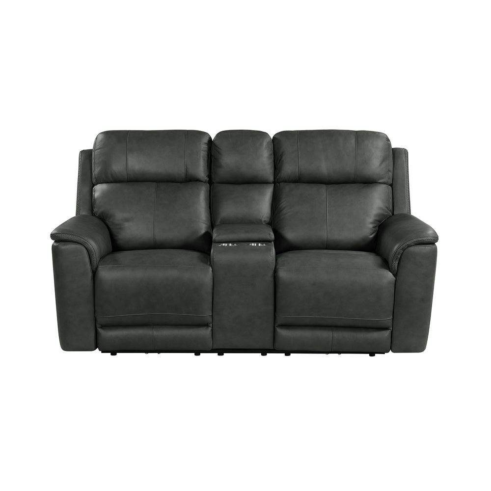 Picket House Furnishings - Walker P3 Loveseat with Console in Aline Anthracite - U-16110-11431-285PPP view 2