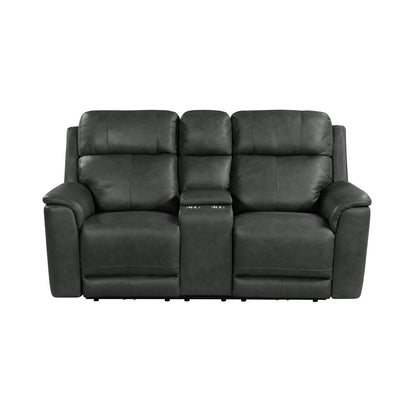 Picket House Furnishings - Walker P3 Loveseat with Console in Aline Anthracite - U-16110-11431-285PPP view 2