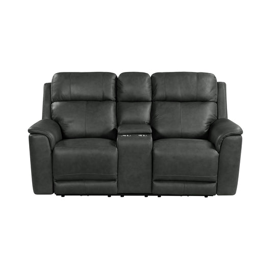 Picket House Furnishings - Walker P3 Loveseat with Console in Aline Anthracite - U-16110-11431-285PPP view 2