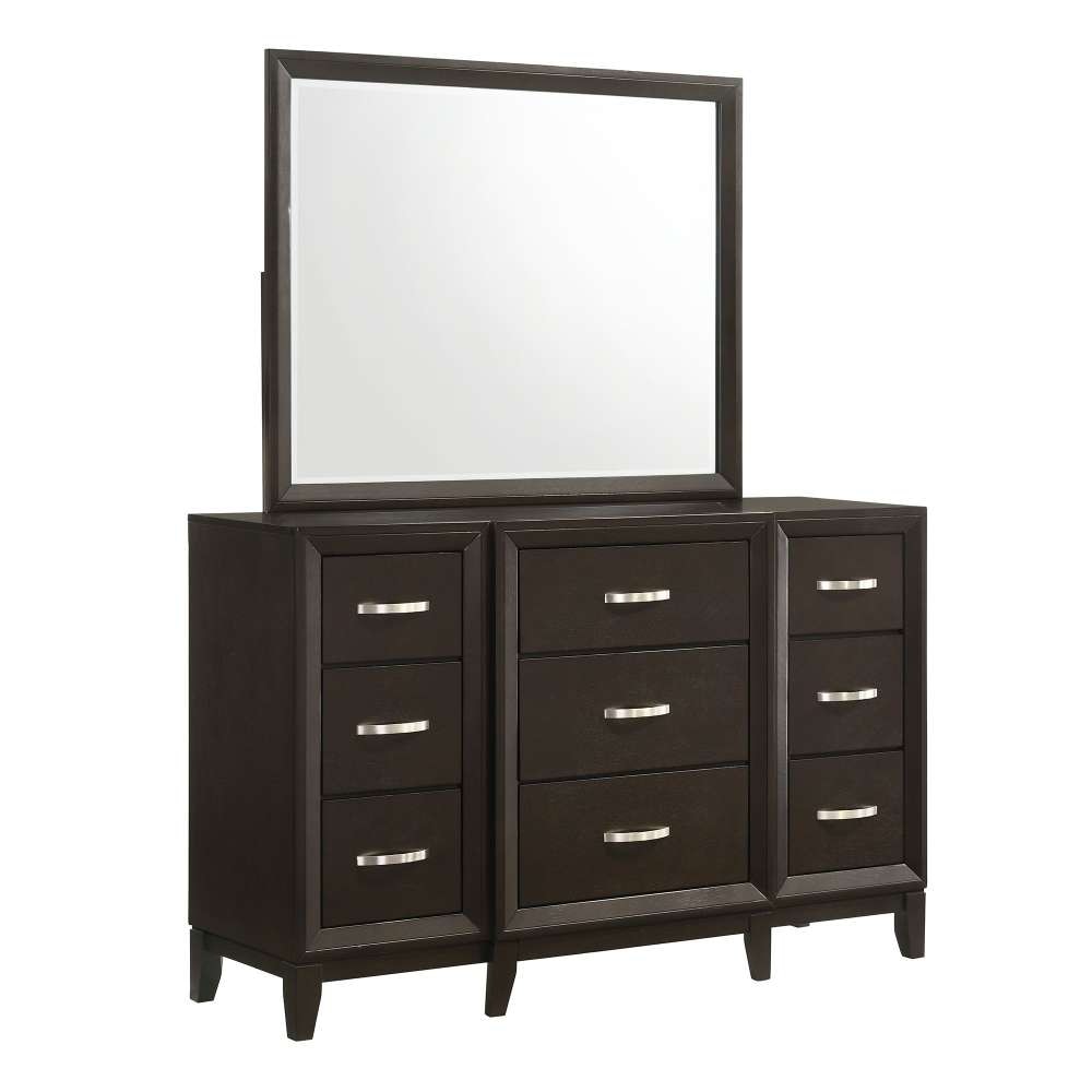 Picket House Furnishings - Warren Dresser & Mirror in Merlot - B-1140-DRMR veiw 1