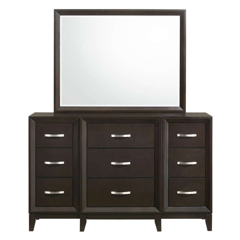 Picket House Furnishings - Warren Dresser & Mirror in Merlot - B-1140-DRMR veiw 2