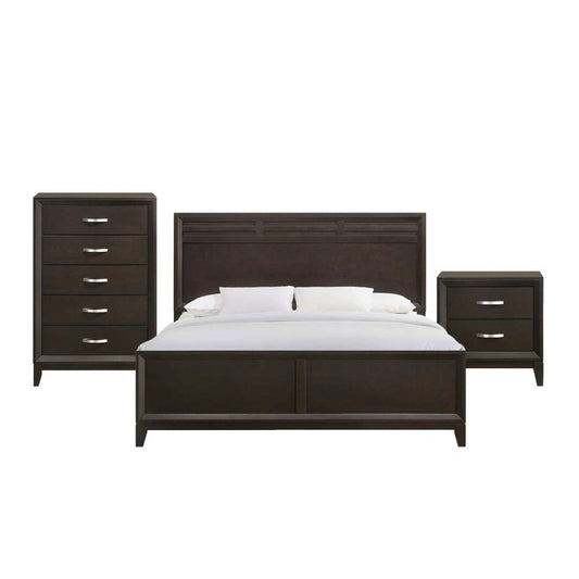 Picket House Furnishings - Warren King Panel 3PC Bedroom Set in Merlot - B-1140-K3PC veiw 1