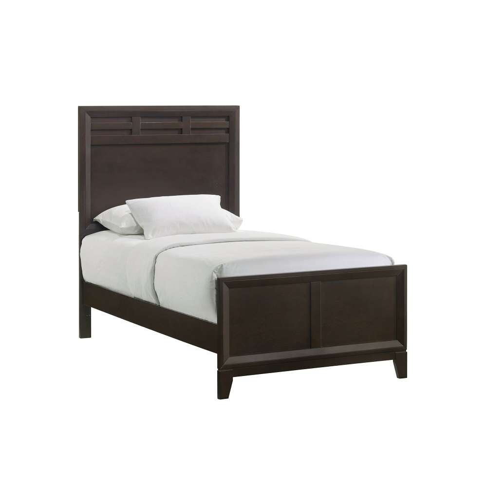 Picket House Furnishings - Warren Twin Panel 5PC Bedroom Set in Merlot - B-1140-T5PC veiw 2