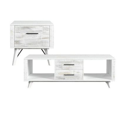 Picket House Furnishings - Westwood 2PC Occasional Table Set in Rustic White-Coffee Table & End Table - T-12850-7-2PC veiw 1