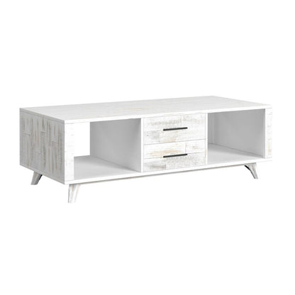 Picket House Furnishings - Westwood 2PC Occasional Table Set in Rustic White-Coffee Table & End Table - T-12850-7-2PC veiw 2