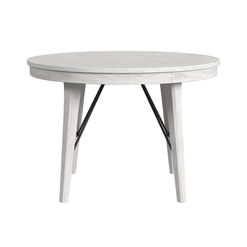 Picket House Furnishings - Westwood 5PC Counter Height Dining Set in Rustic White-Round Table and Four Chairs - D-12850-7-RCT-5PC veiw 2