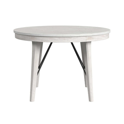 Picket House Furnishings - Westwood 5PC Counter Height Dining Set in Rustic White-Round Table and Four Chairs - D-12850-7-RCT-5PC veiw 2