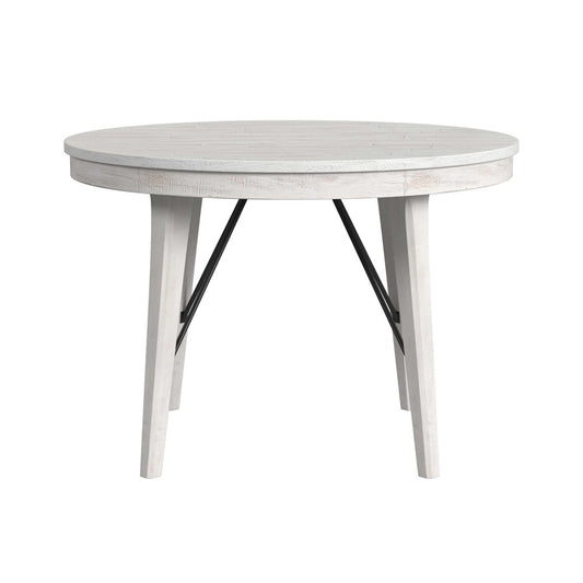 Picket House Furnishings - Westwood 5PC Counter Height Dining Set in Rustic White-Round Table and Four Chairs - D-12850-7-RCT-5PC veiw 2