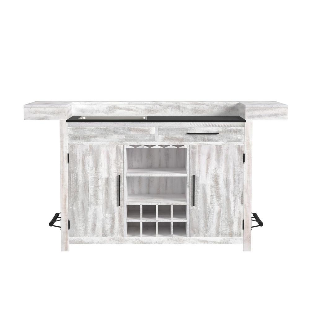 Picket House Furnishings - Westwood Bar Table with Ice Tray in Rustic White - DA-12850-7-BT veiw 2