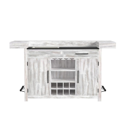 Picket House Furnishings - Westwood Bar Table with Ice Tray in Rustic White - DA-12850-7-BT veiw 2