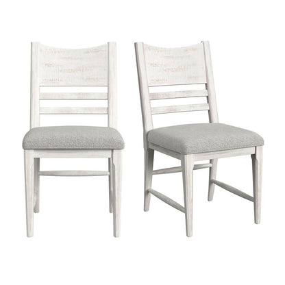 Picket House Furnishings - Westwood Dining Side Chair with Grey Fabric in Rustic White (2 Per Carton) - D-12850-7-SC veiw 1