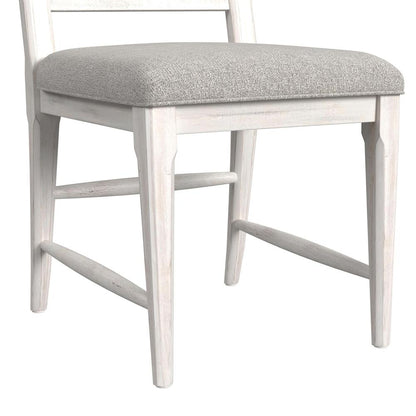 Picket House Furnishings - Westwood Dining Side Chair with Grey Fabric in Rustic White (2 Per Carton) - D-12850-7-SC veiw 3
