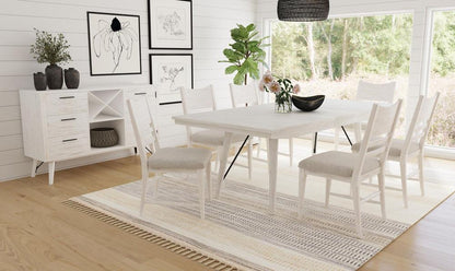 Picket House Furnishings - Westwood Dining Table with 18in Leaf in Rustic White - D-12850-7-DT veiw 5