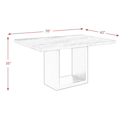 Picket House Furnishings - Willow Marble Counter Height Table in Gray - CVL400CTTB veiw 8
