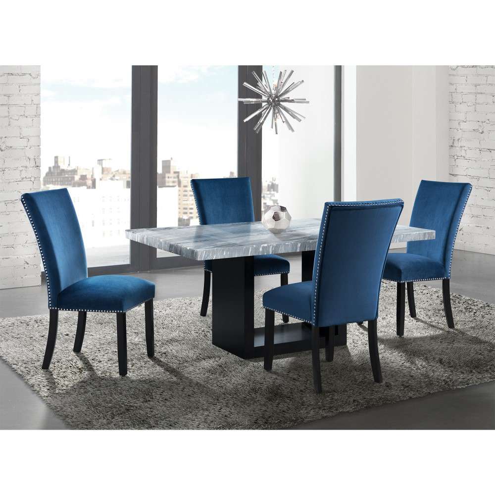 Picket House Furnishings - Willow Marble Standard Height Table in Gray - CVL400TTB veiw 2