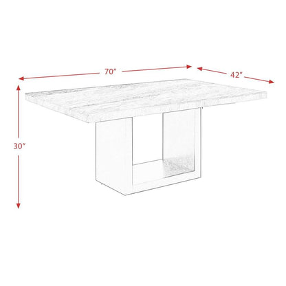 Picket House Furnishings - Willow Marble Standard Height Table in Gray - CVL400TTB veiw 7