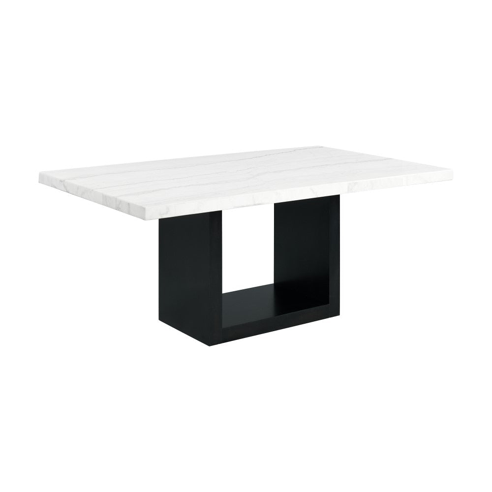 Picket House Furnishings - Willow White Marble Standard Height Dining Table - CVL500DTB veiw 1
