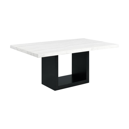 Picket House Furnishings - Willow White Marble Standard Height Dining Table - CVL500DTB veiw 1